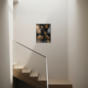 Ref.: 00 19 Quadro preto com dourado 40 X 30