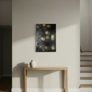 Ref.: 0015 Quadro 70 X 50 Preto com luz Dourado